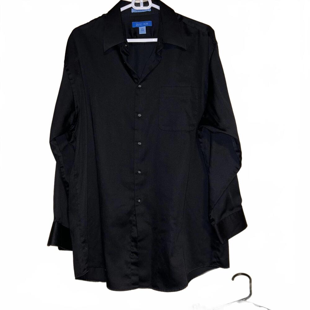 Black button up long sleeve - Savile Row Mens Shirt size 16.5 32/33 Large